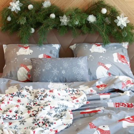 Pillow Ethel "Snowflakes" 60*40 cm, 100% p/e-1