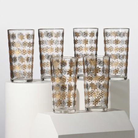 A set of glasses "Snowflakes", glass, 230 ml, 6 pcs