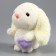 Soft toy "Bunny" on a key fob, 11 cm, white color