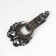 Decorative fastener, 8.5 × 4.4 cm, black/gray color