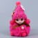 Soft toy "Doll" in a knitted hat, on a key fob, 11 cm, color mix
