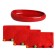 Nora trace for towels, red color