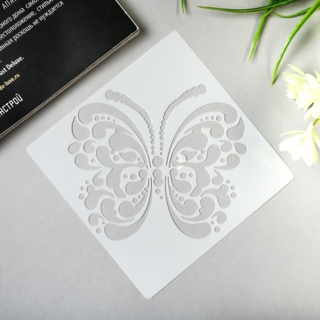 Plastic stencil "Butterfly" 13x13 cm