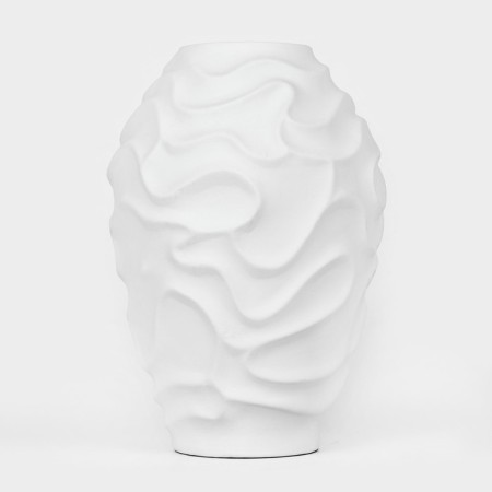 Vase for flowers Interior "Wave" color white 39 x 27 x 27 cm