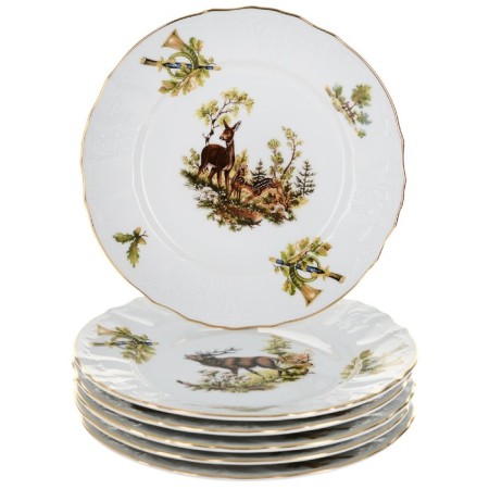 Dessert plate bernadotte, decor "Hunting Stories", 19 cm-1