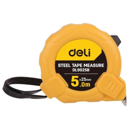 Deli DL9025B 98280 roulette, shock -resistant case, 5 m x 25 mm