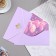 Money envelope "Universal" velvet, balls, purple background, 19x9.3 cm