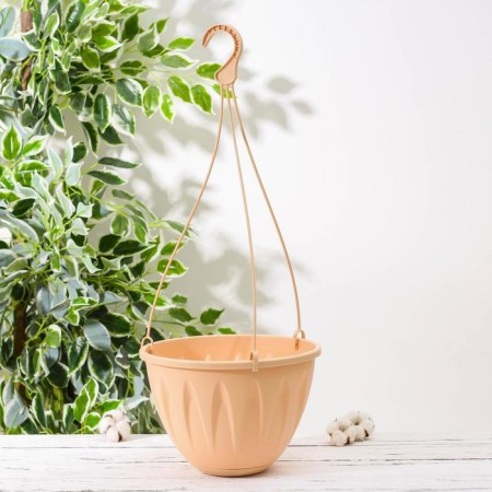 Street Kashpo for Flowers with the Podon "Alice", 4.3 l, color white clay-6