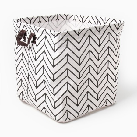 Textile basket of the shade color white, 32*32*32 cm-1