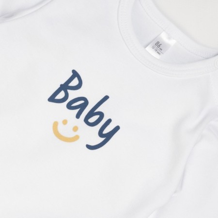 Body baby with a long sleeve "pea", height 74 cm, white color-3