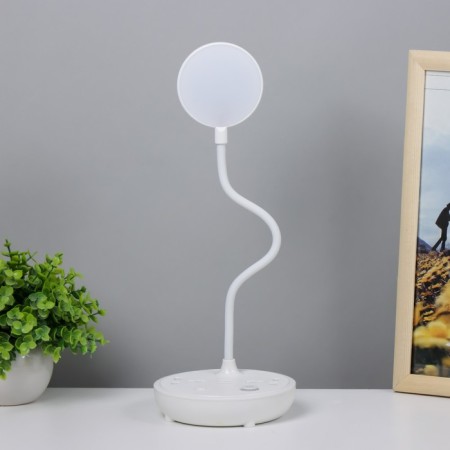 Table lamp "Universal" LED 5W 3000k 2 sockets 2xusb2.0 White 13x13x37cm Risalux-10