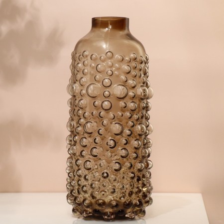 Vase for flowers "Malva" from dark transparent glass 30 x 15 x 15 cm-4