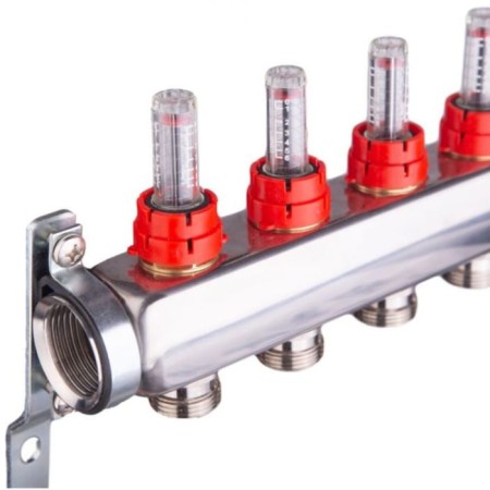 Aqualink Collector Group, 1 "X3/4", 11 outputs, with consumables, stainless steel-4