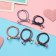 Hair elastic band "Comics" (set of 5 pcs) girl tail, 3 cm, mix