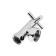The corner valve for the TIM KV10-LFF043 towel rail, V.1 "X3/4", the pen, chrome, 2 pcs.