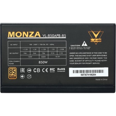 Formula ATX 850W Monza VL-850APB-85 80+ Bronze, 240 V, 850 W, 850 W-1