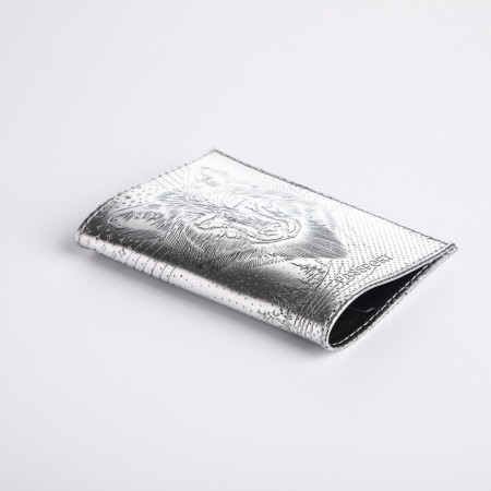 Cover for passport, silver color-3