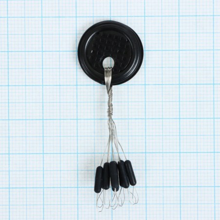 Silicone Stop Yugana "cylinder", size L, black, 9 pcs.-1