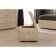 Alero square Poof with PM, 450 × 450 × 385 mm, eco -leather, vanilla souffle color