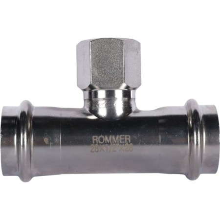 Rommer RSS-0015-002812, VPR-BR, D = 28 mm X 1/2 ", press steel, stainless steel-1