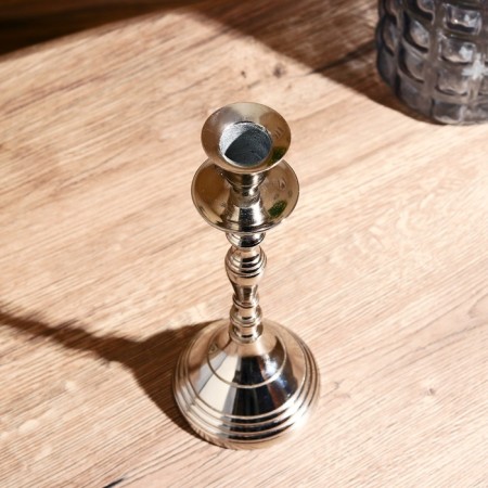 Aluminum "Antiquity" for 1 candle 9x9x23 cm-5