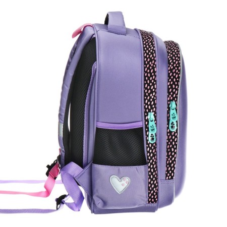 Frame backpack 36 x 28 x 20 cm, Grizzly, + keychain, lilac-3
