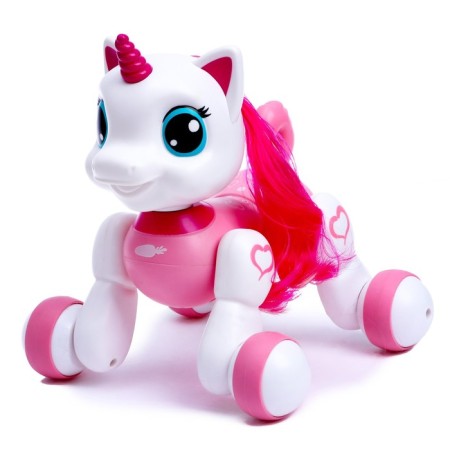 Robot Unicorn "My Favorite Peteum" IQ Bot, on the control panel, interactive: sound, sensory, on the battery, pink-1