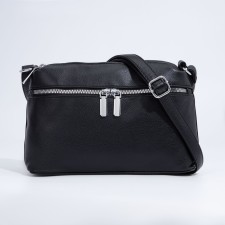 Bag Cross-Bodi with a zipper, black color