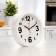 Clock - desktop an alarm clock, discrete move, dial 15 cm, 16.5 x 16.5 cm, aa