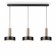 Izza lamp, 3x40W E27, black color, brass