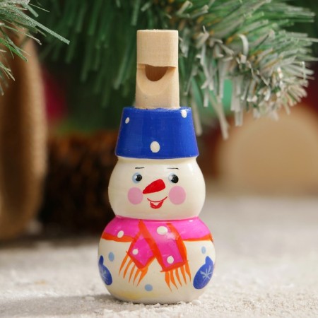 Snipm "Snowman", 3x7 cm, mix, manual painting