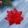 Jewelry decoration "Carved flower" (set of 6 pcs) 7 cm, red