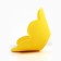 Soft collar for animals felt felt, yellow cent, size l