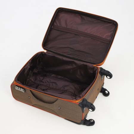 Small suitcase 24 "on lightning, code castle, with extension, beige color-8