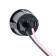 Key switch with fixation, d 2 cm, wire 10 cm, red