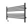 Two -heated towel rail Laris Laris Olivia ChKCh8, 800x500 mm, 8 crossbars, left, black