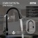Kitchen mixer Zein Z2571, stainless steel, with a sliding watering can, 2 modes, black