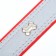 The collar is wide with bones, reflective, 66 x 3.5 cm, Osh 48-58 cm, red
