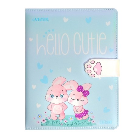 Universal Diary 1-11 class Hello Cutie. Rabbit, firm covering with foam rubber, artificial leather, liesse, block 80 g/m2