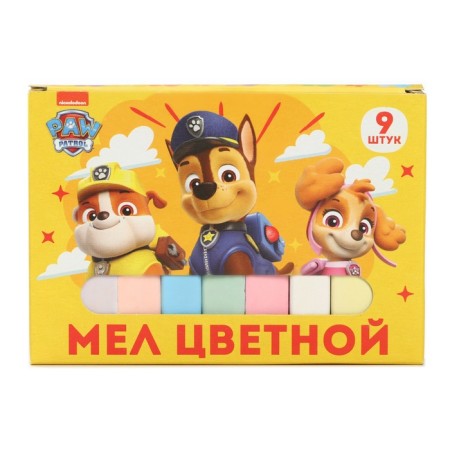 Color school crayons, 9pcs "Puppy Patrol", rectangular-3