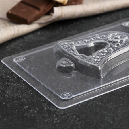 Form for chocolate and sweets Plastic "bell", 15 × 10 × 3 cm, color transparent color-1