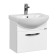 Tumbling under the Aquaton sink Arya 50 Suspended white 1A140301AA010