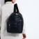 A backpack with a zipper, Medvedkovo, an outer pocket, a dark blue color