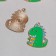 Decor for creativity metal, enamel "Green dragon" gold 2.3x2.8 cm