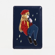 Cover for travel ticket, blue color
