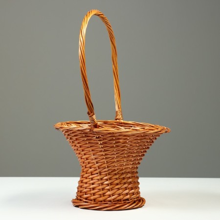 Wicker basket, willow, 29 x 29 x 19 x 45 cm, brown-1