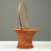 Wicker basket, willow, 29 x 29 x 19 x 45 cm, brown