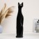 Figure "Cat Egyptian No. 1" Big Black glossy 10x11x45cm