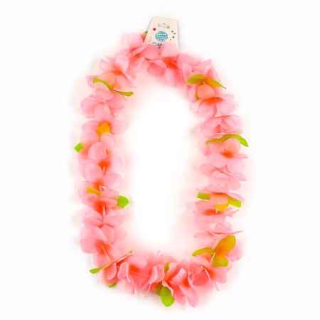 Hawaiian necklace "Plumeria Pink"-3