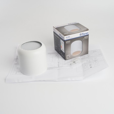 Ceiling light Feron HL365, IP20, GX53, 12 W, 82x82x80 mm, white color-4